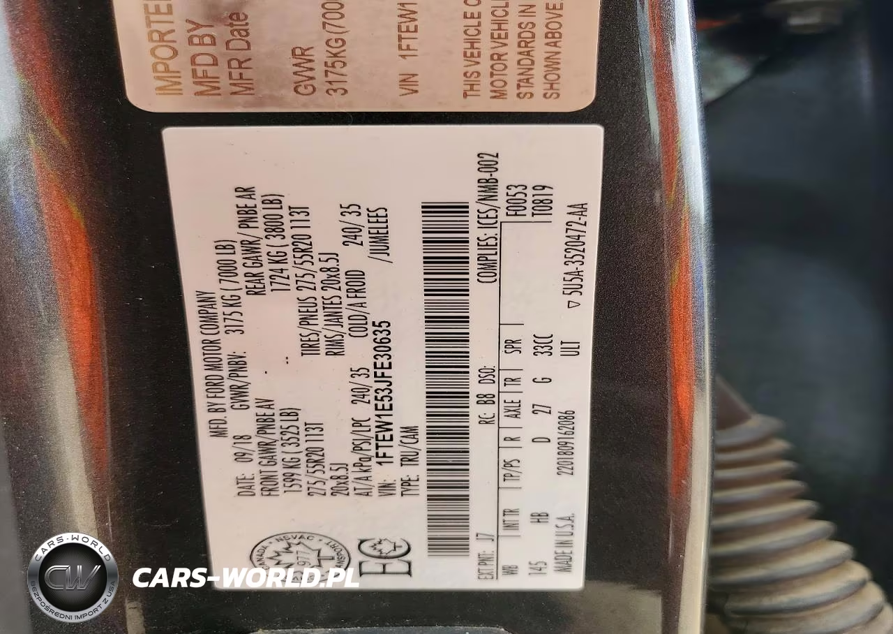2018 Ford F150 Supercrew VIN:1FTEW1E53JFE30635 - 12