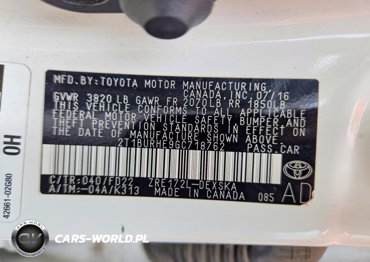2016 Toyota Corolla S Plus VIN:2T1BURHE9GC718762 - 13