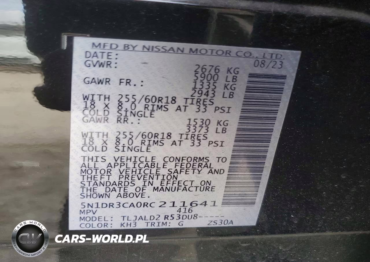 2024 Nissan Pathfinder Sl VIN:5N1DR3CA0RC211641 - 14