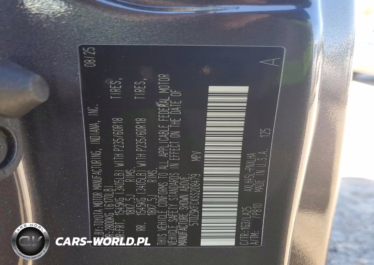 2025 Toyota Sienna Limited 7-Passenger VIN:5TDZSKFCXSS208479 - 13