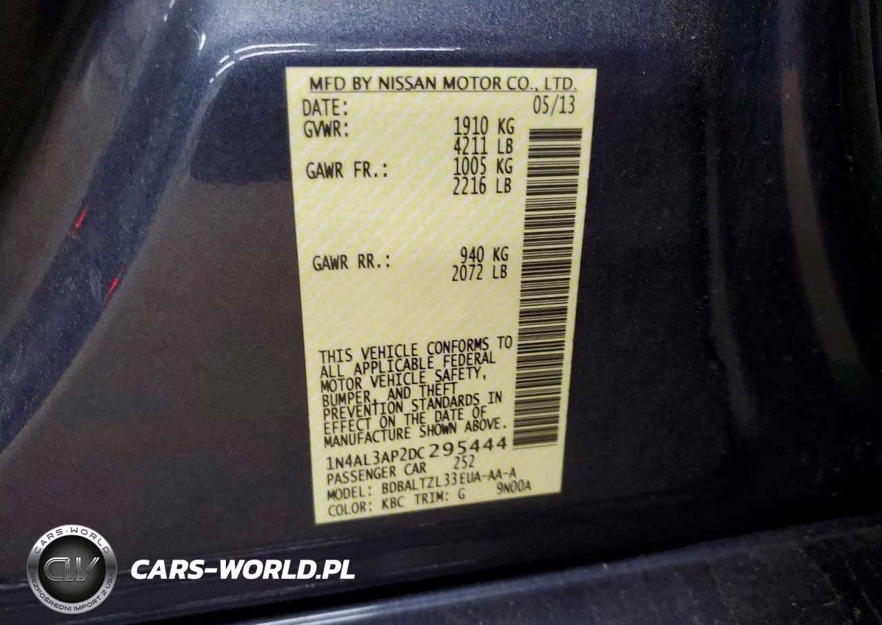 2013 Nissan Altima 2.5 VIN:1N4AL3AP2DC295444 - 12
