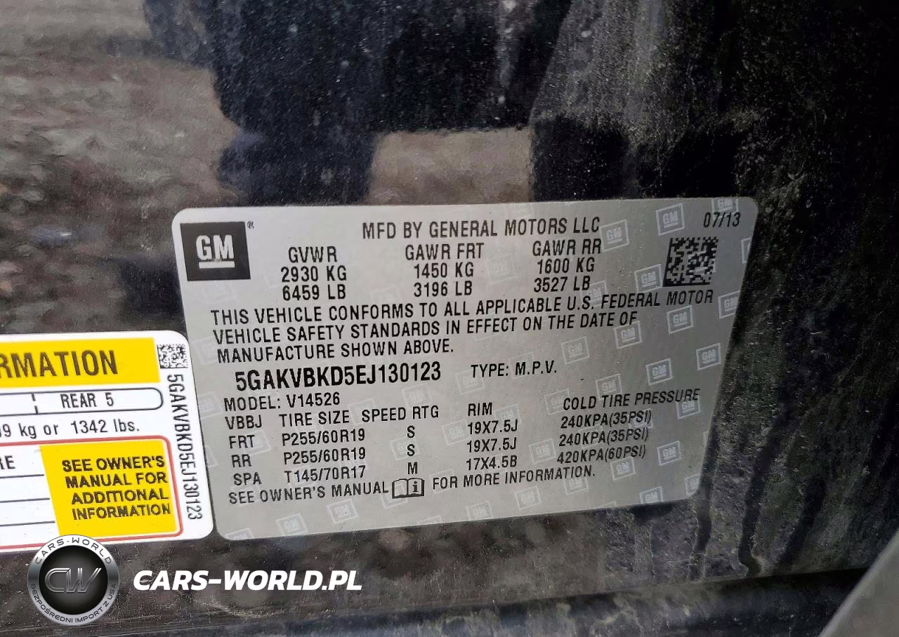 2014 Buick Enclave VIN:5GAKVBKD5EJ130123 - 13