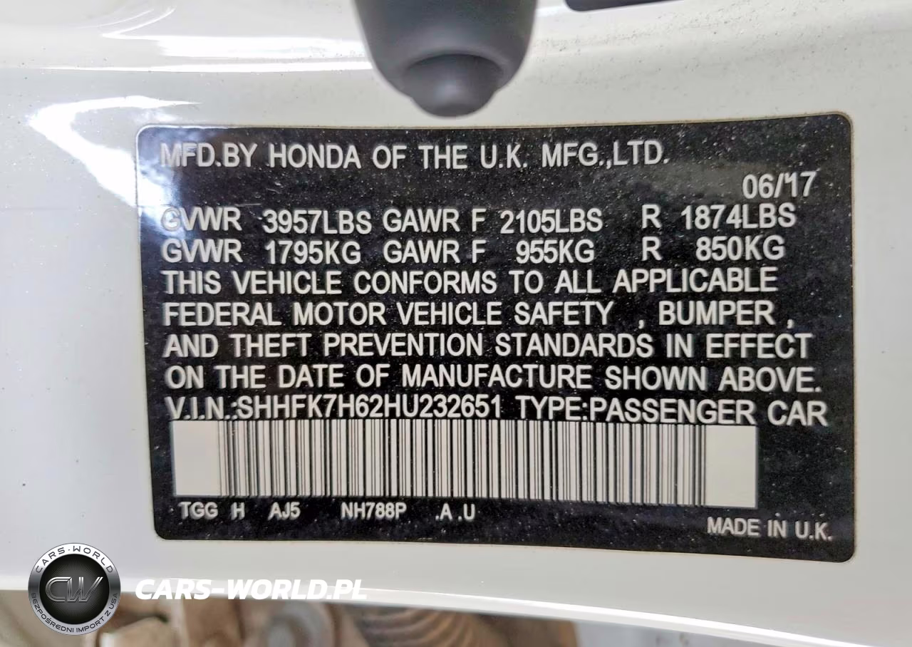 2017 Honda Civic Ex VIN:SHHFK7H62HU232651 - 12
