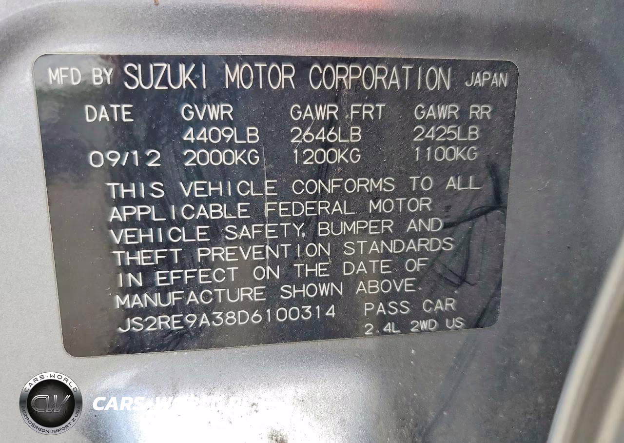 2013 Suzuki Kizashi Se VIN:JS2RE9A38D6100314 - 12