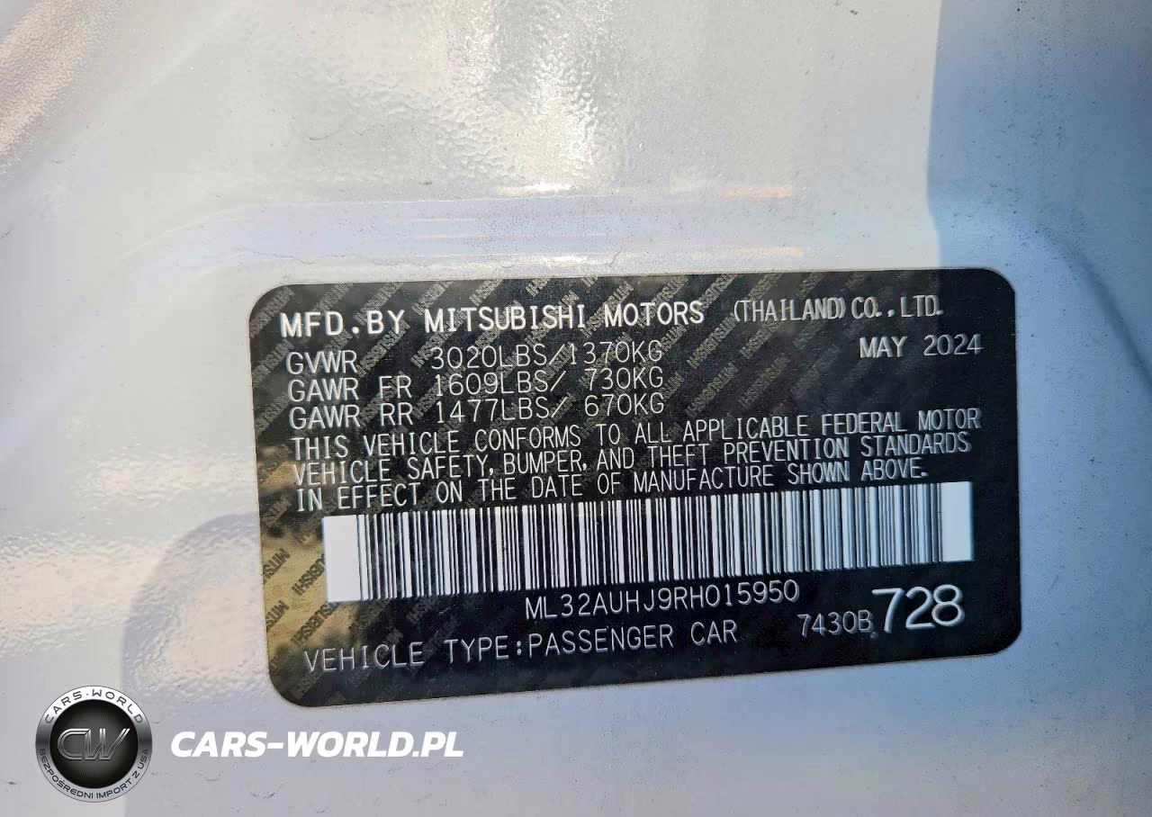 2024 Mitsubishi Mirage Es VIN:ML32AUHJ9RH015950 - 12