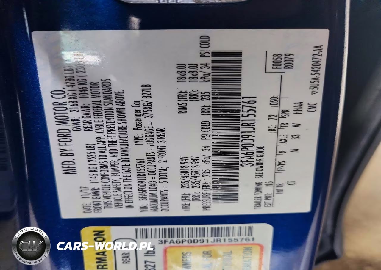 2018 Ford Fusion Titanium VIN:3FA6P0D91JR155761 - 12