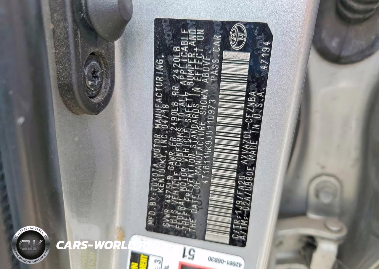 2018 Toyota Camry Le VIN:4T1B11HK9JU110973 - 12