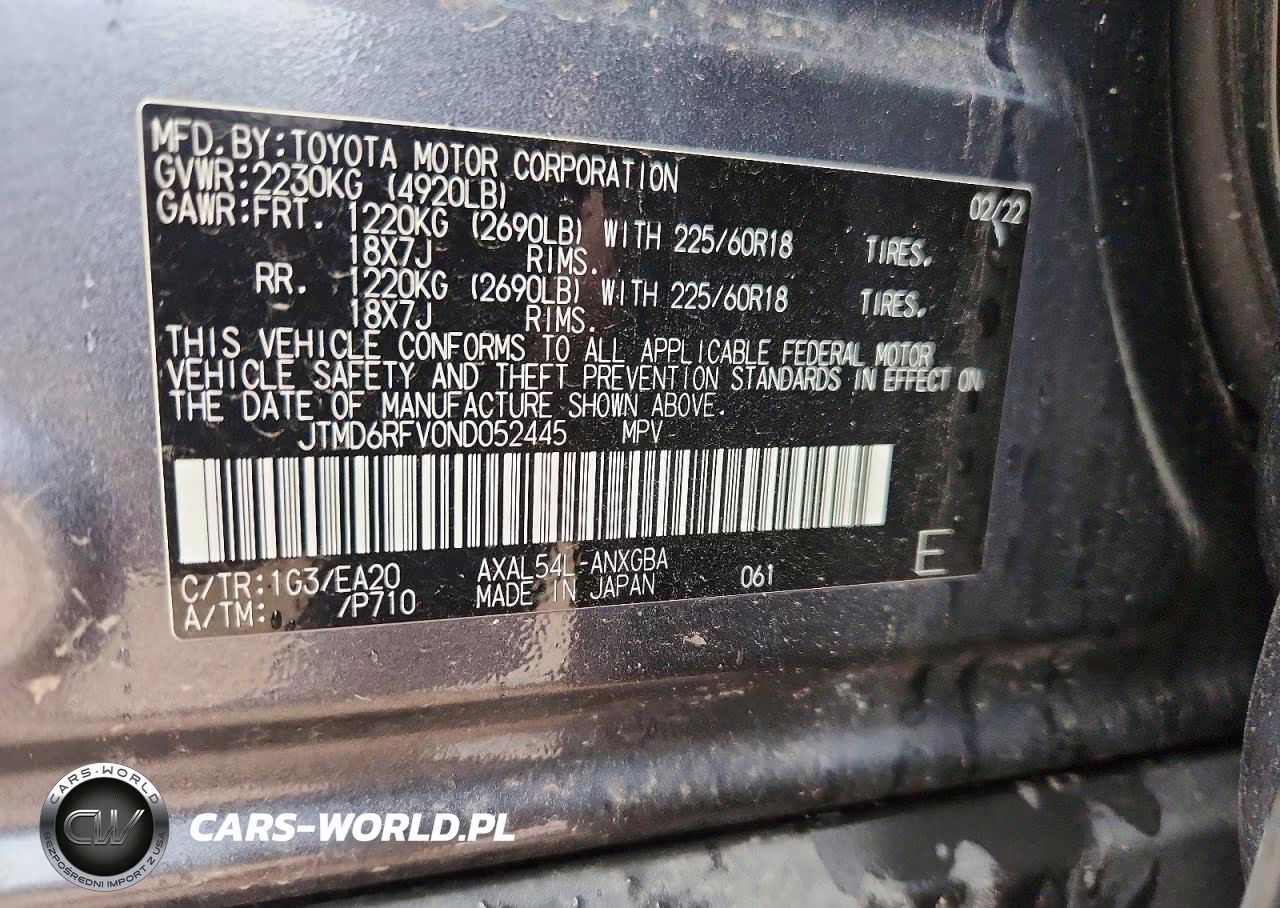 2022 Toyota Rav4 Limited VIN:JTMD6RFV0ND052445 - 13