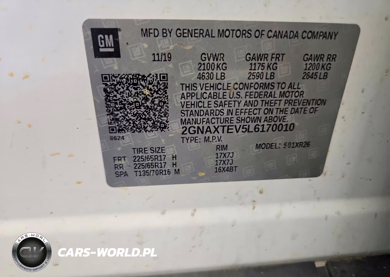 2020 Chevrolet Equinox Lt VIN:2GNAXTEV5L6170010 - 14