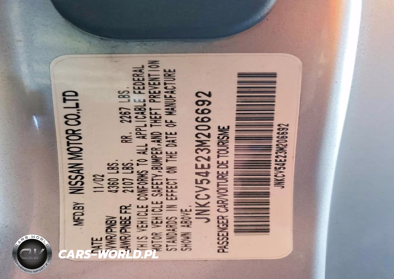 2003 Infiniti G35 Base VIN:JNKCV54E23M206692 - 12