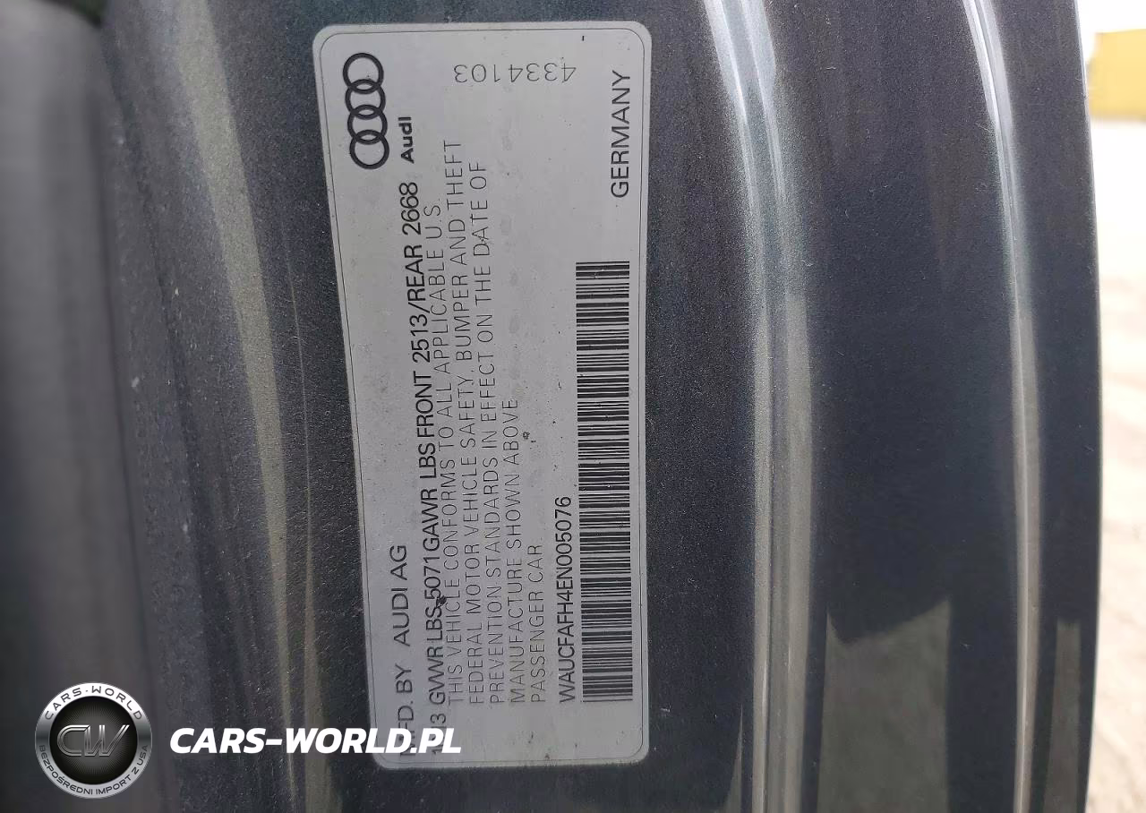 2014 Audi A5 Premium VIN:WAUCFAFH4EN005076 - 12
