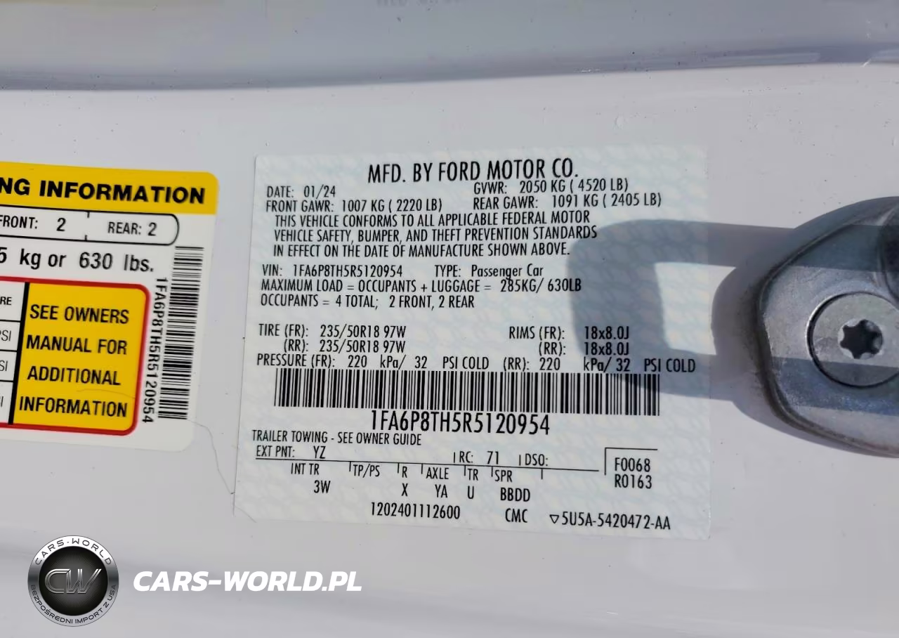 2024 Ford Mustang VIN:1FA6P8TH5R5120954 - 12