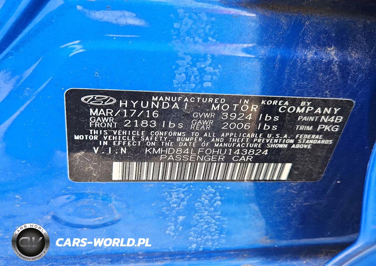 2017 Hyundai Elantra Limited VIN:KMHD84LF0HU143824 - 12