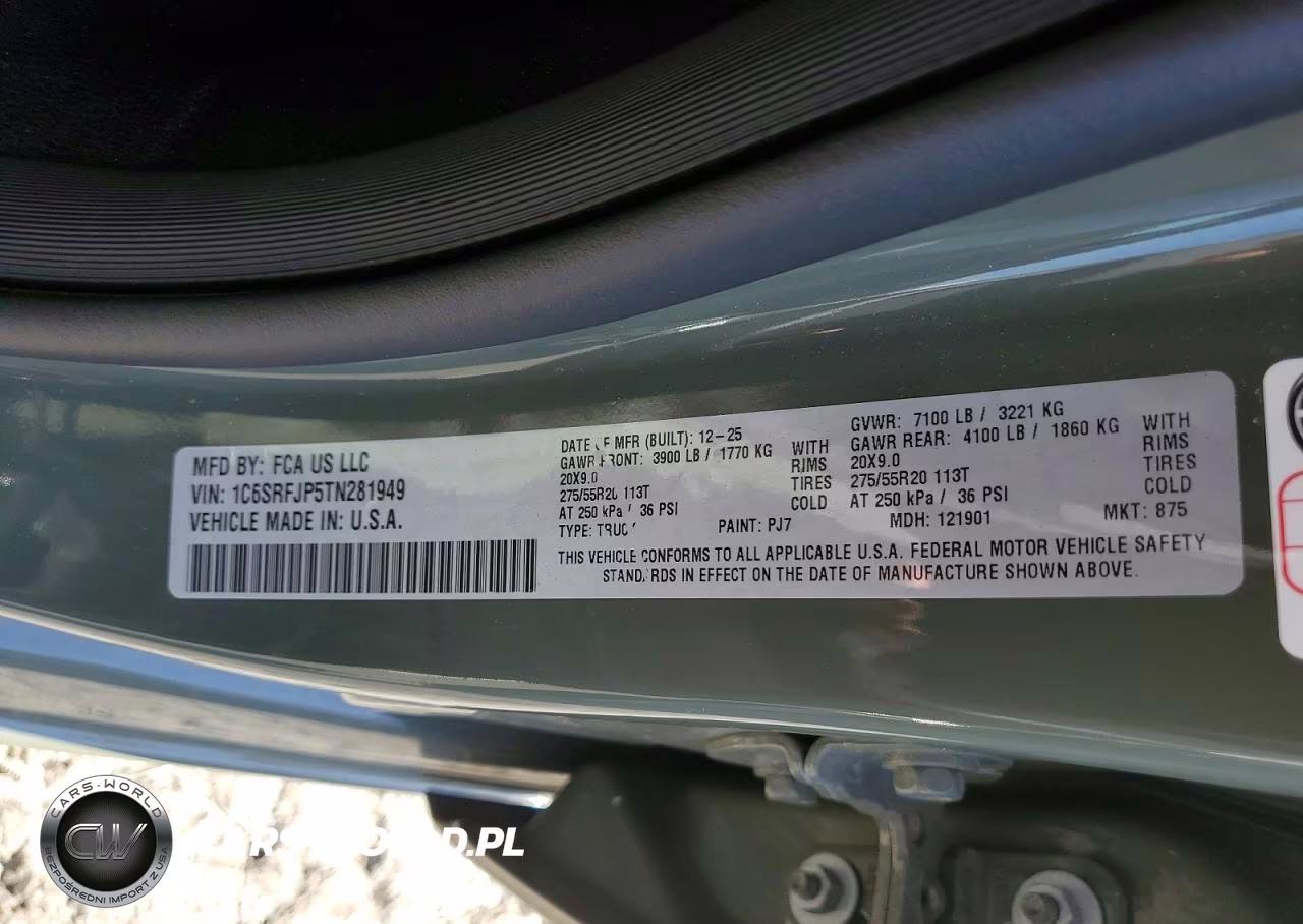 2026 Ram 1500 Laramie VIN:1C6SRFJP5TN281949 - 12