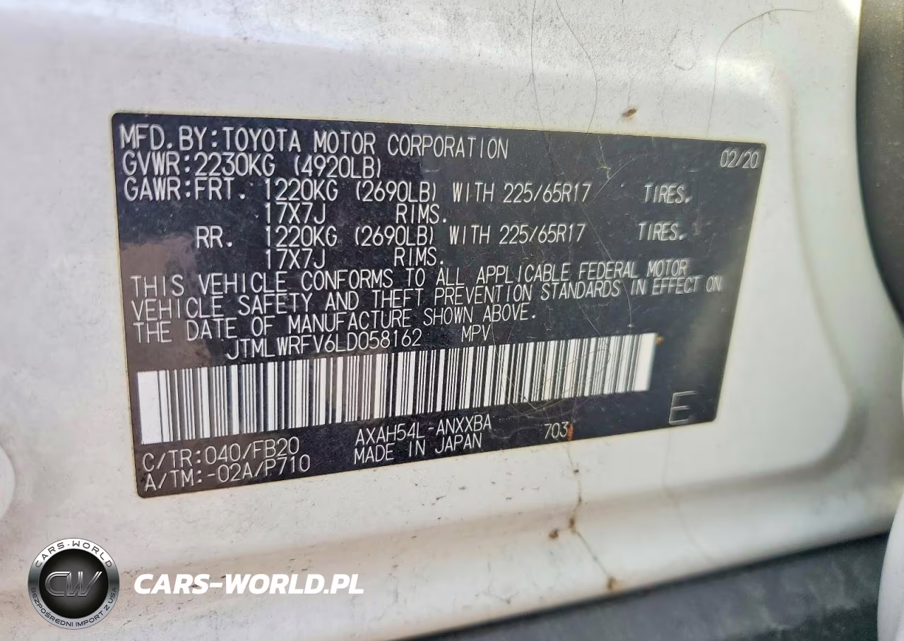 2020 Toyota Rav4 Le VIN:JTMLWRFV6LD058162 - 13