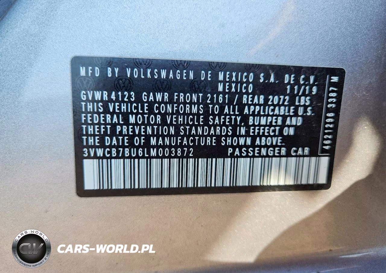 2020 Volkswagen Jetta S VIN:3VWCB7BU6LM003872 - 13