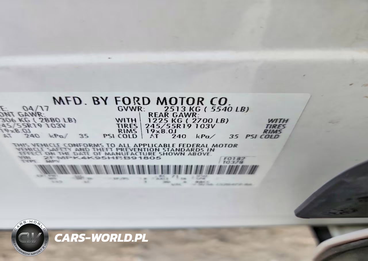 2017 Ford Edge Titanium VIN:2FMPK4K95HBB91805 - 11