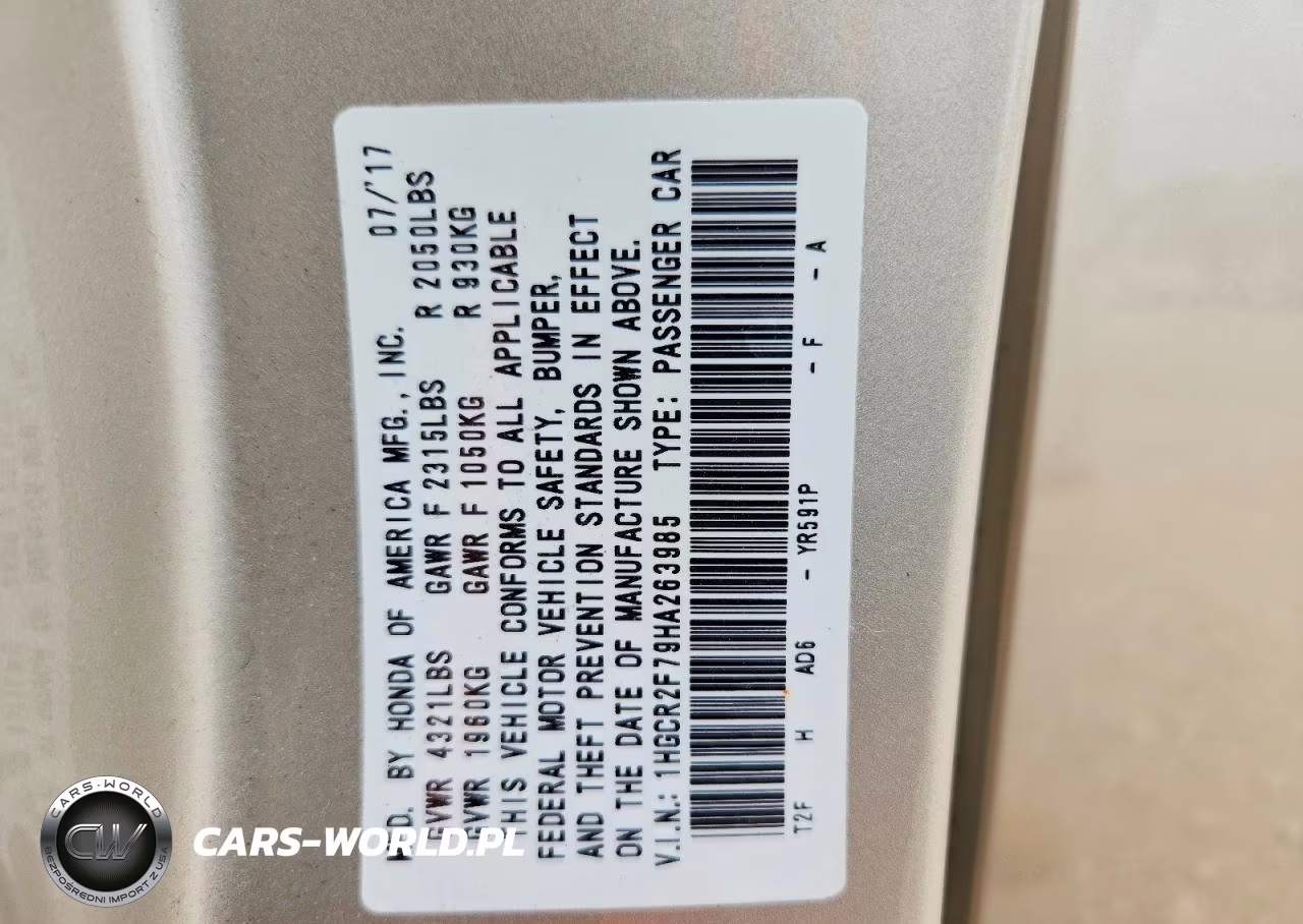 2017 Honda Accord Ex VIN:1HGCR2F79HA263985 - 12