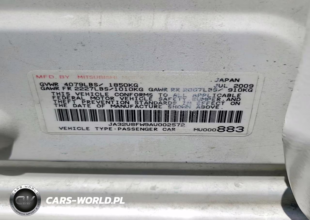 2010 Mitsubishi Lancer Gts VIN:JA32U8FW9AU002572 - 12