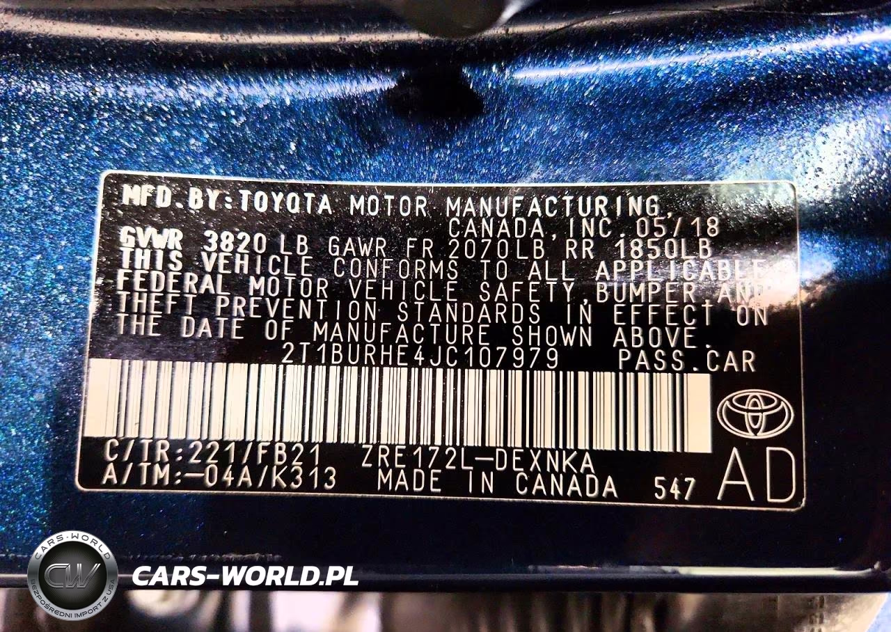 2018 Toyota Coroalla VIN:2T1BURHE4JC107979 - 12