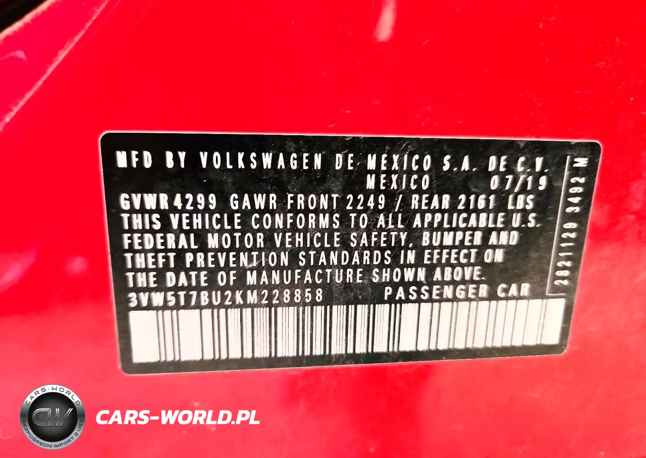 2019 Volkswagen Jetta Gli VIN:3VW5T7BU2KM228858 - 12