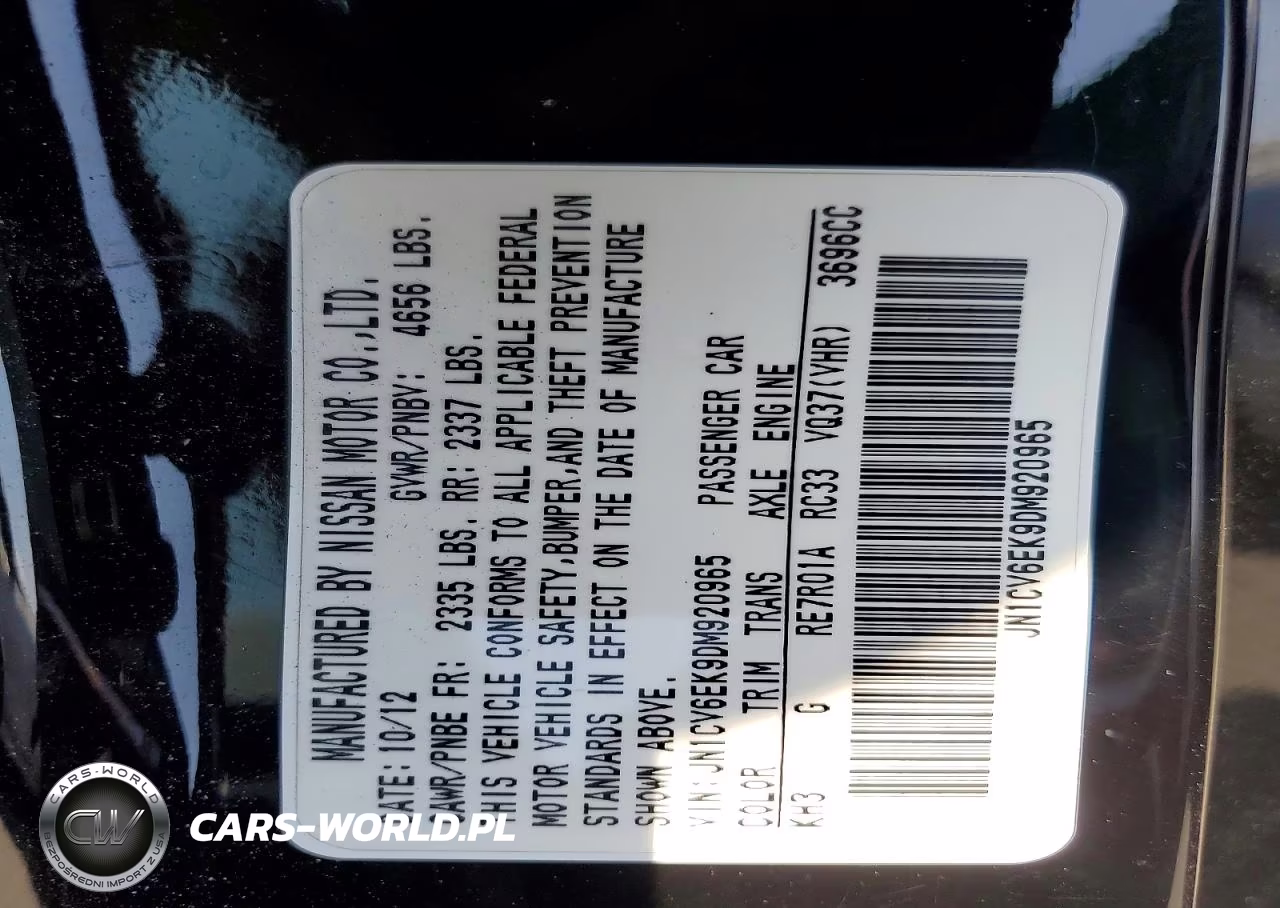 2013 Infiniti G37 VIN:JN1CV6EK9DM920965 - 12