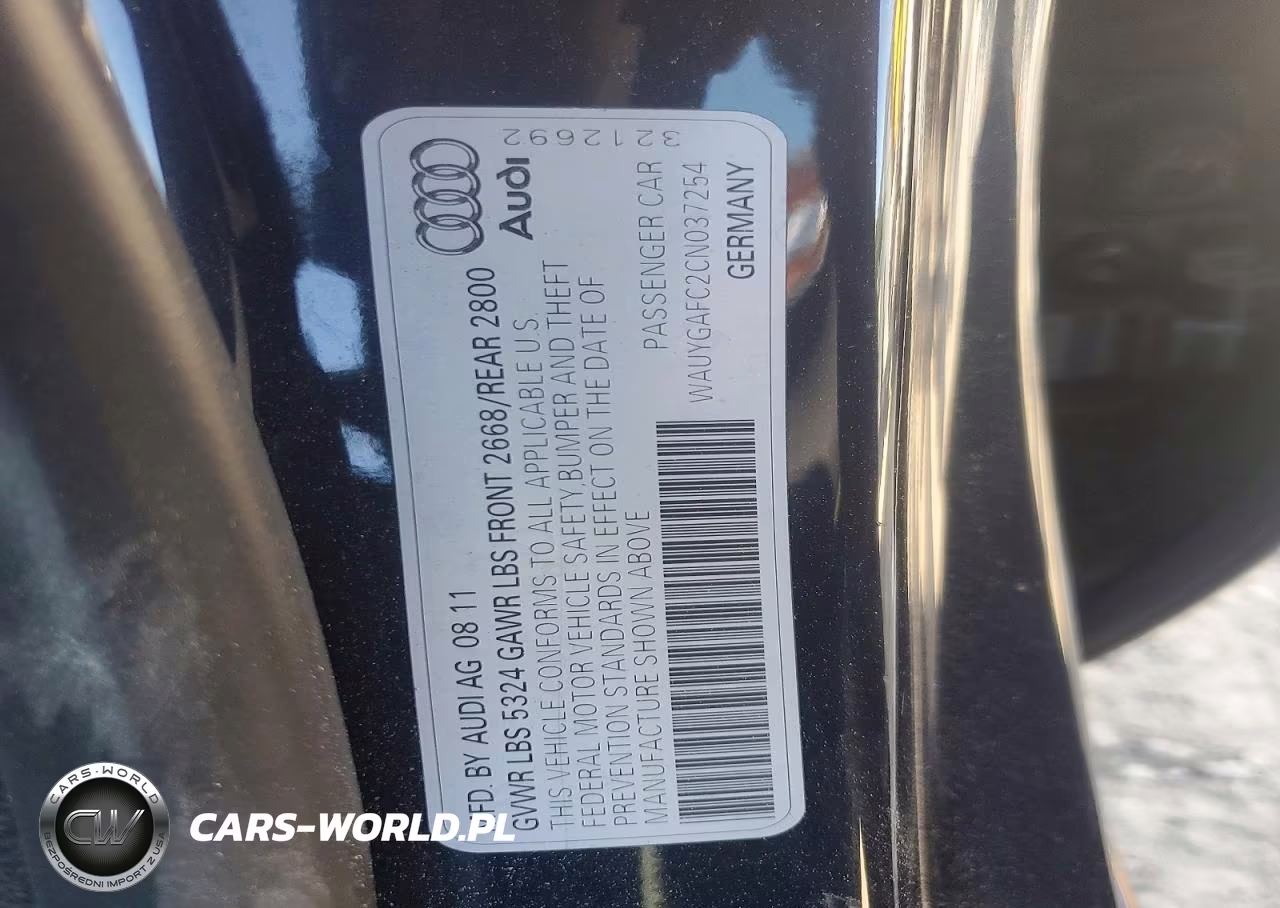 2012 Audi A7 Premium Plus VIN:WAUYGAFC2CN037254 - 13