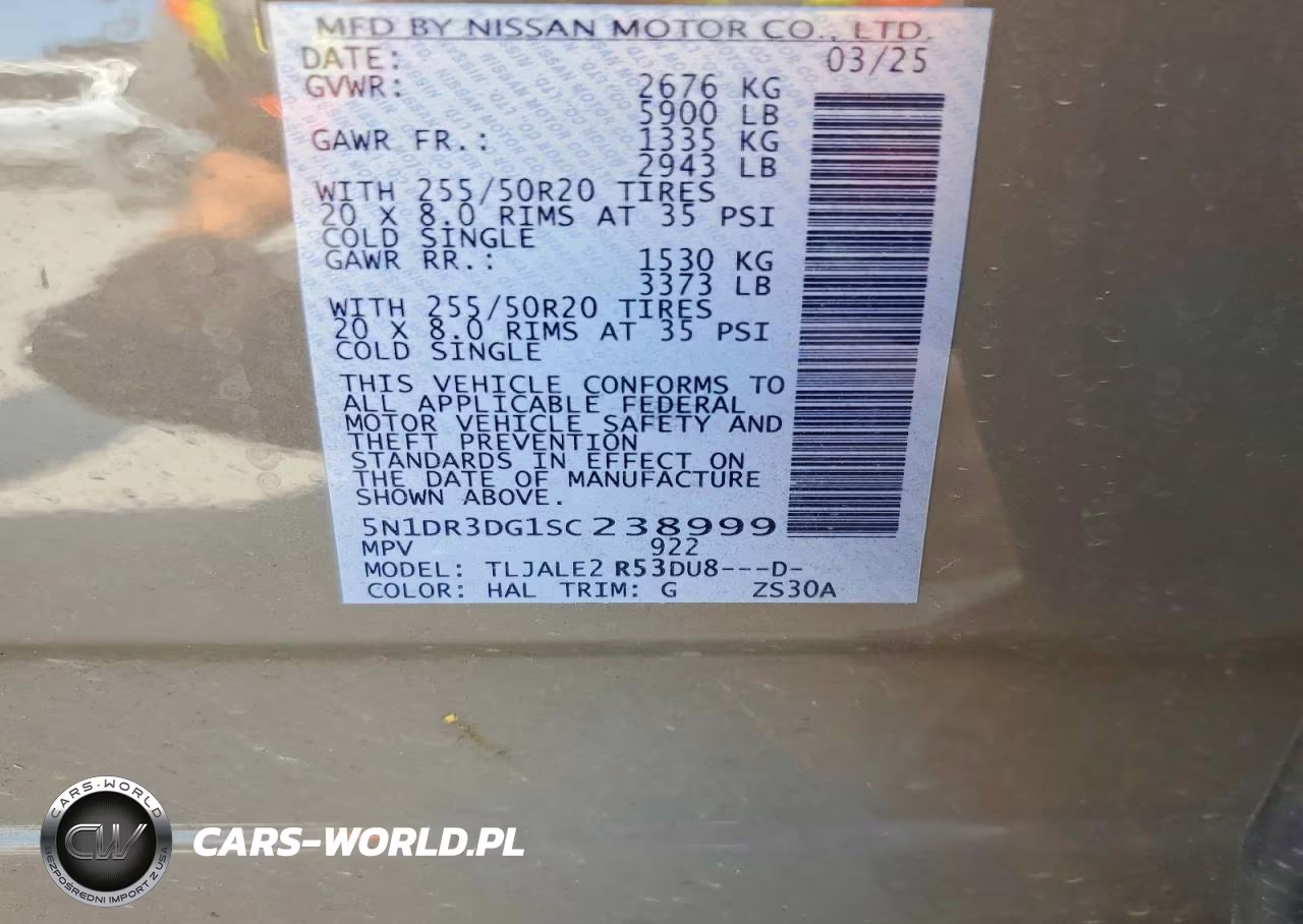 2025 Nissan Pathfinder Platinum VIN:5N1DR3DG1SC238999 - 14