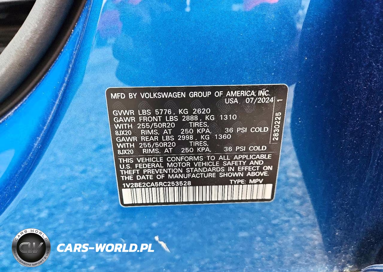 2024 Volkswagen Atlas Cross Sport Sel VIN:1V2BE2CA5RC253528 - 13