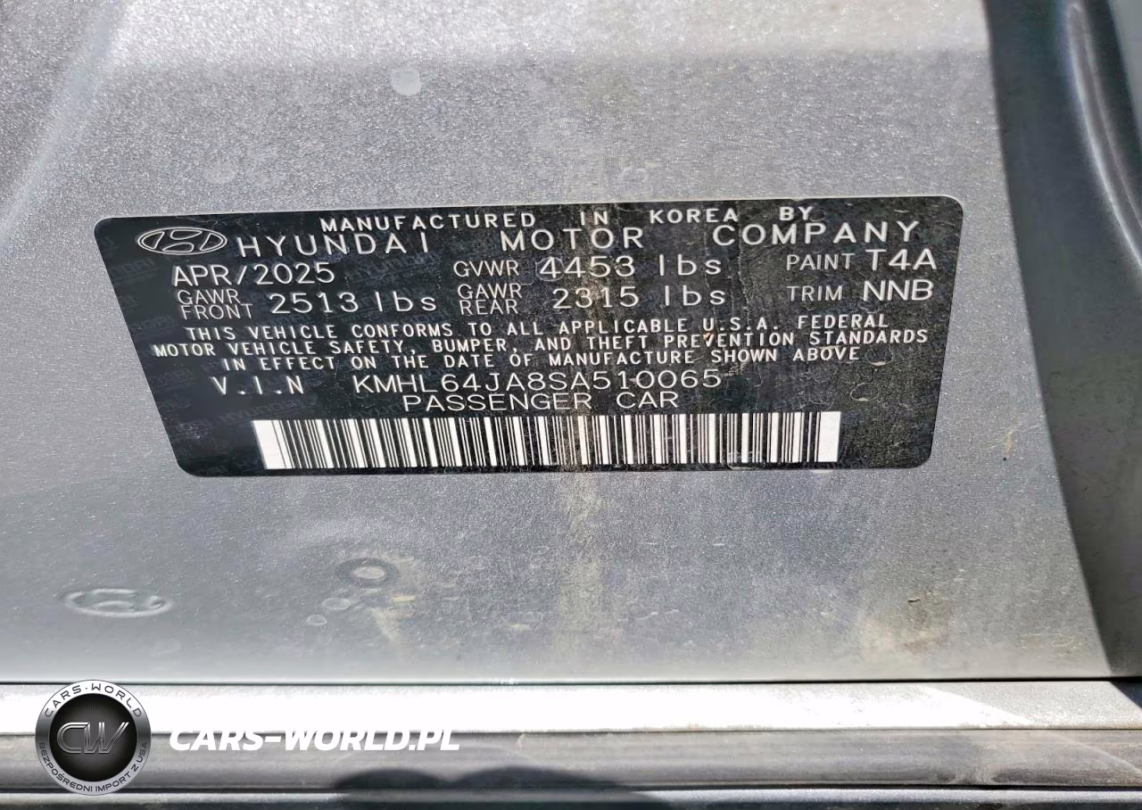 2025 Hyundai Sonata Sel VIN:KMHL64JA8SA510065 - 13