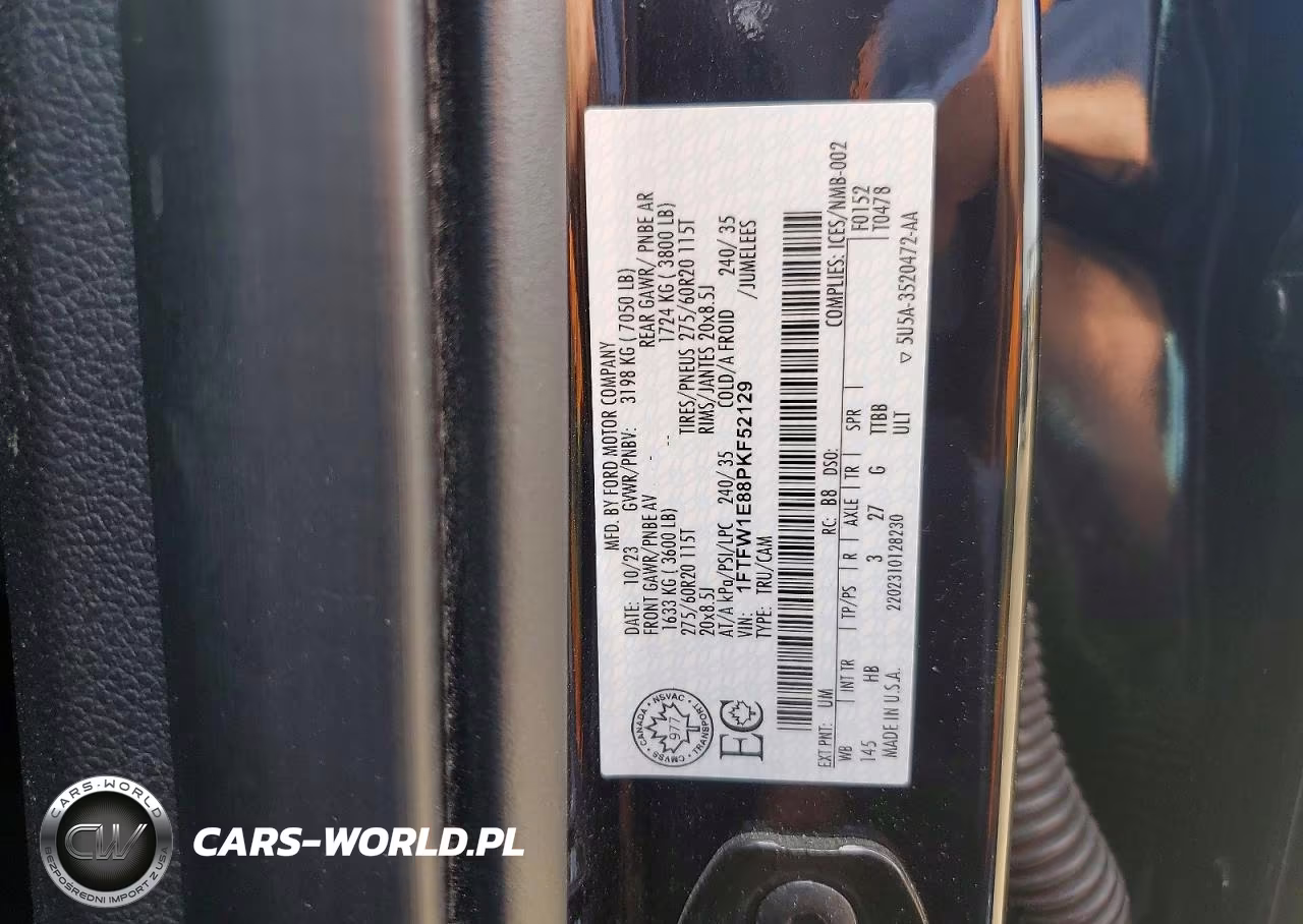 2023 Ford F150 Supercrew VIN:1FTFW1E88PKF52129 - 13