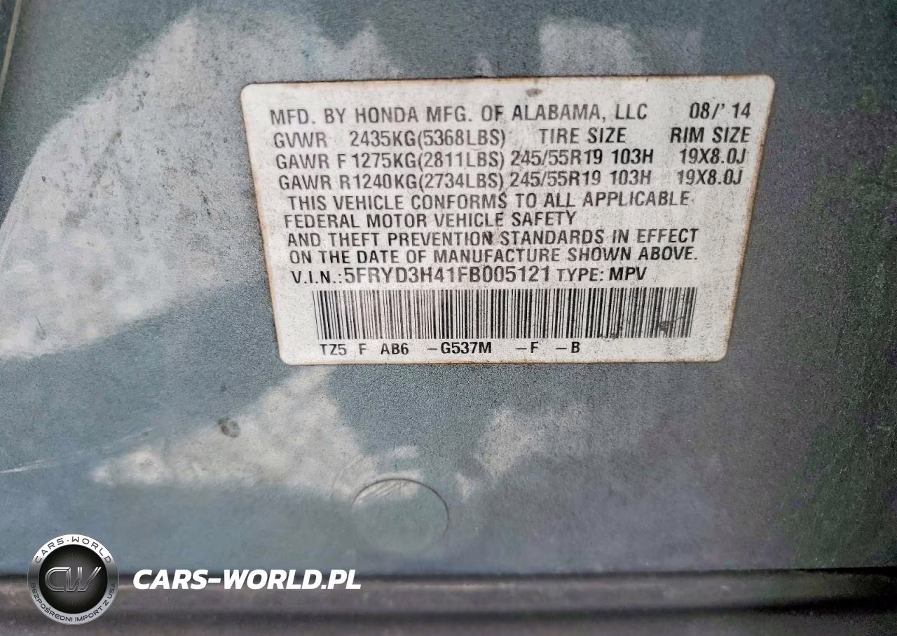 2015 Acura Mdx Technology VIN:5FRYD3H41FB005121 - 13