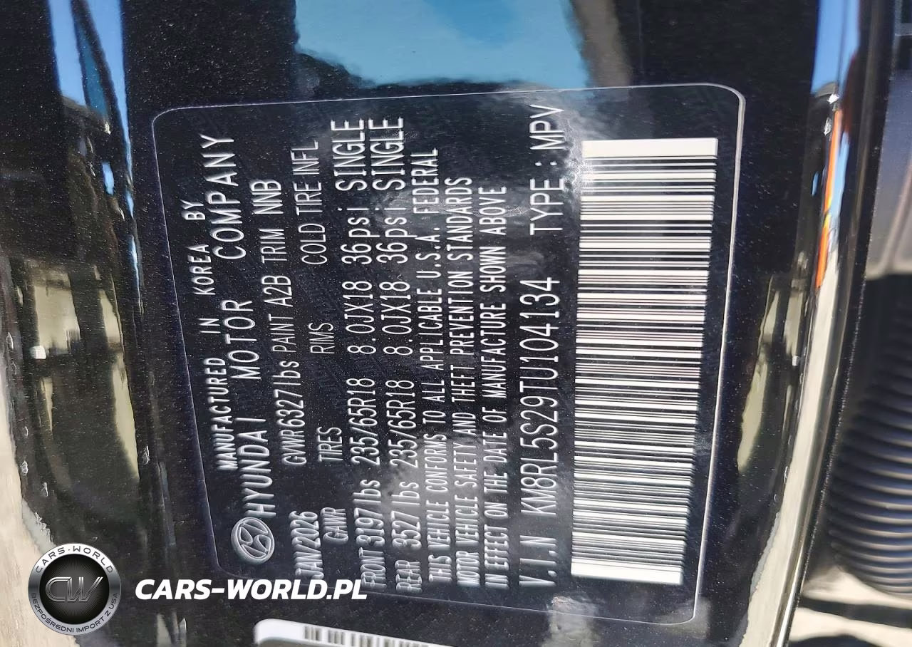 2026 Hyundai Palisade Sel VIN:KM8RL5S29TU104134 - 13