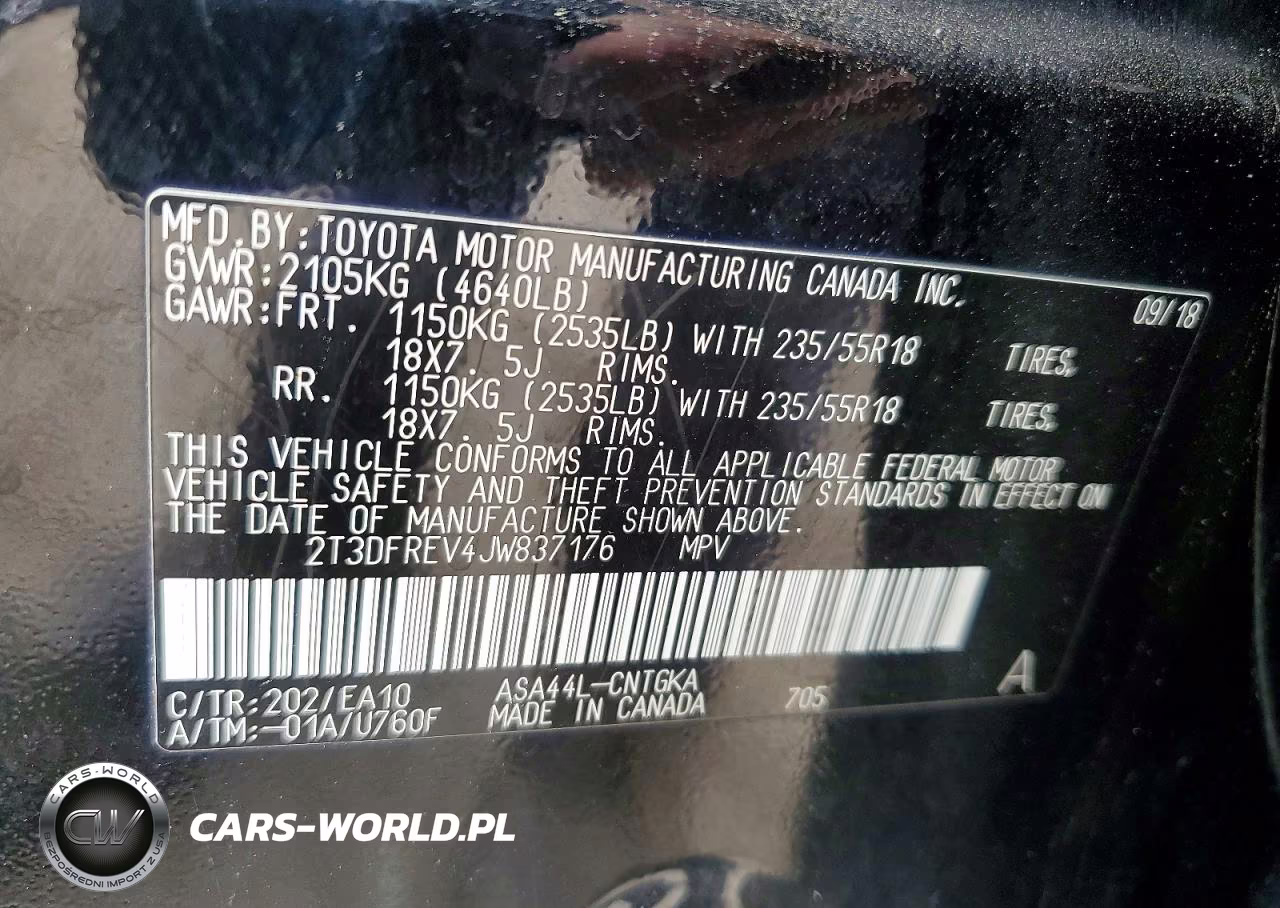 2018 Toyota Rav4 Limited VIN:2T3DFREV4JW837176 - 13