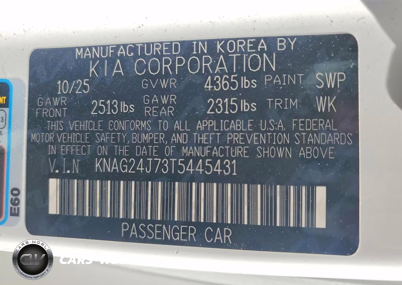2026 Kia K5 Lxs VIN:KNAG24J73T5445431 - 12