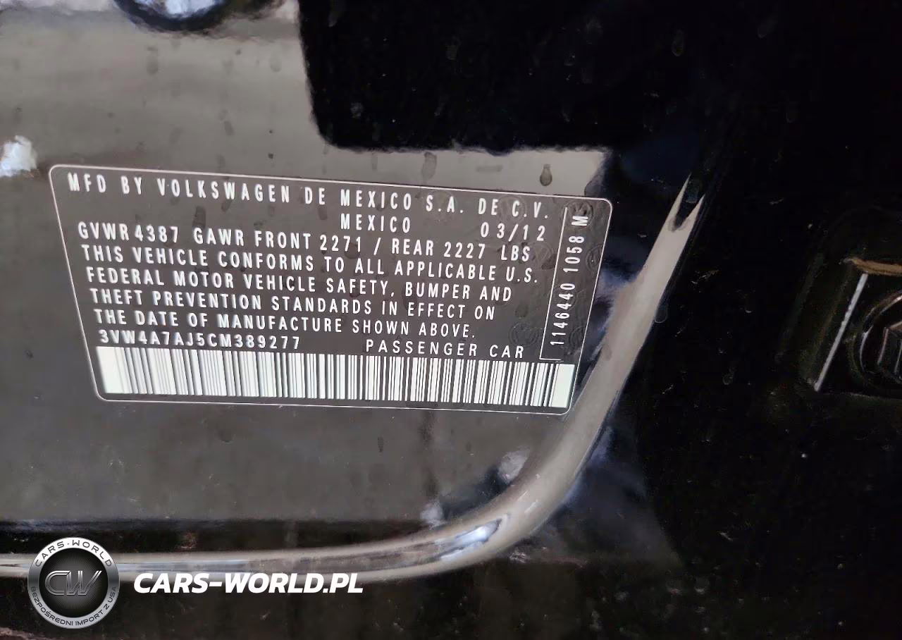 2012 Volkswagen Jetta Gli VIN:3VW4A7AJ5CM389277 - 12