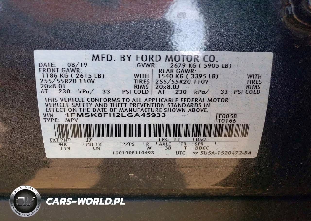 2020 Ford Explorer Limited VIN:1FMSK8FH2LGA45933 - 14
