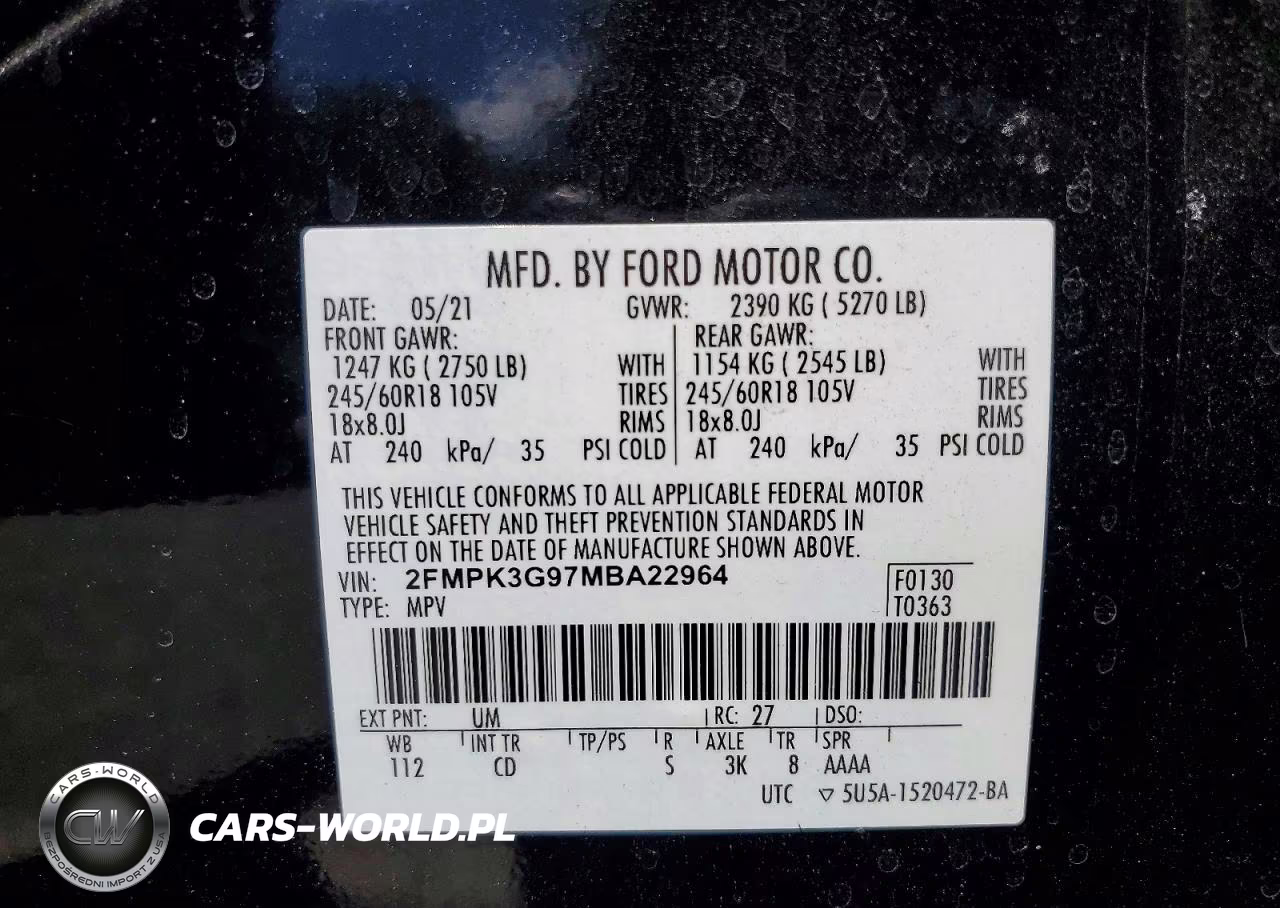 2021 Ford Edge Se VIN:2FMPK3G97MBA22964 - 13