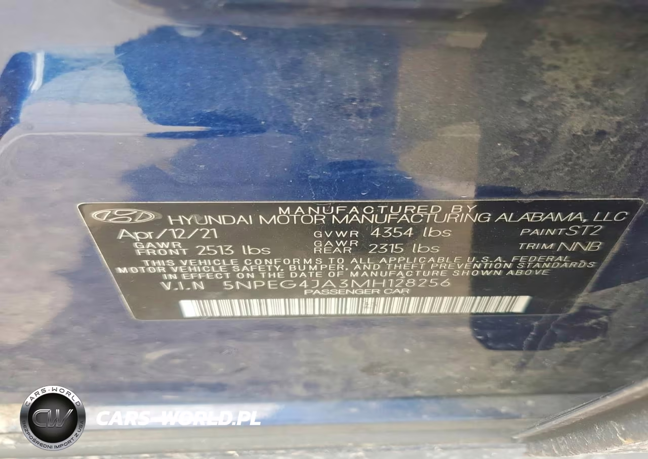 2021 Hyundai Sonata Se VIN:5NPEG4JA3MH128256 - 12