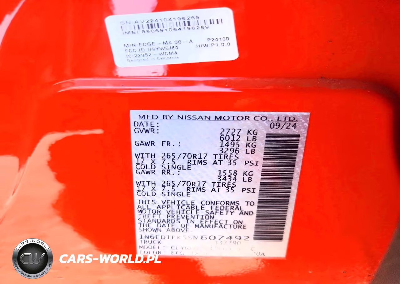 2025 Nissan Frontier Pro-4X VIN:1N6ED1EK5SN607492 - 12