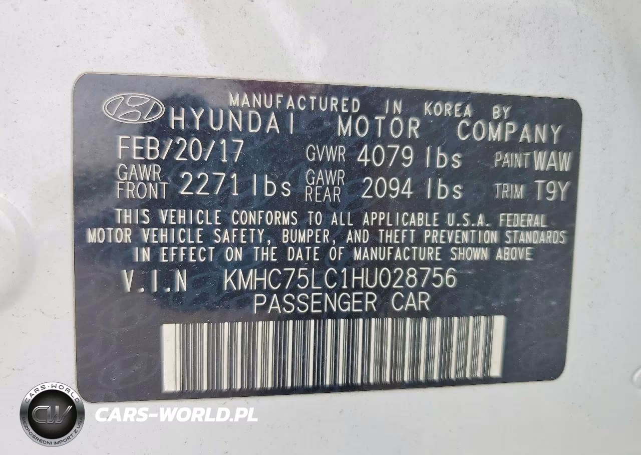 2017 Hyundai Ioniq Sel VIN:KMHC75LC1HU028756 - 12