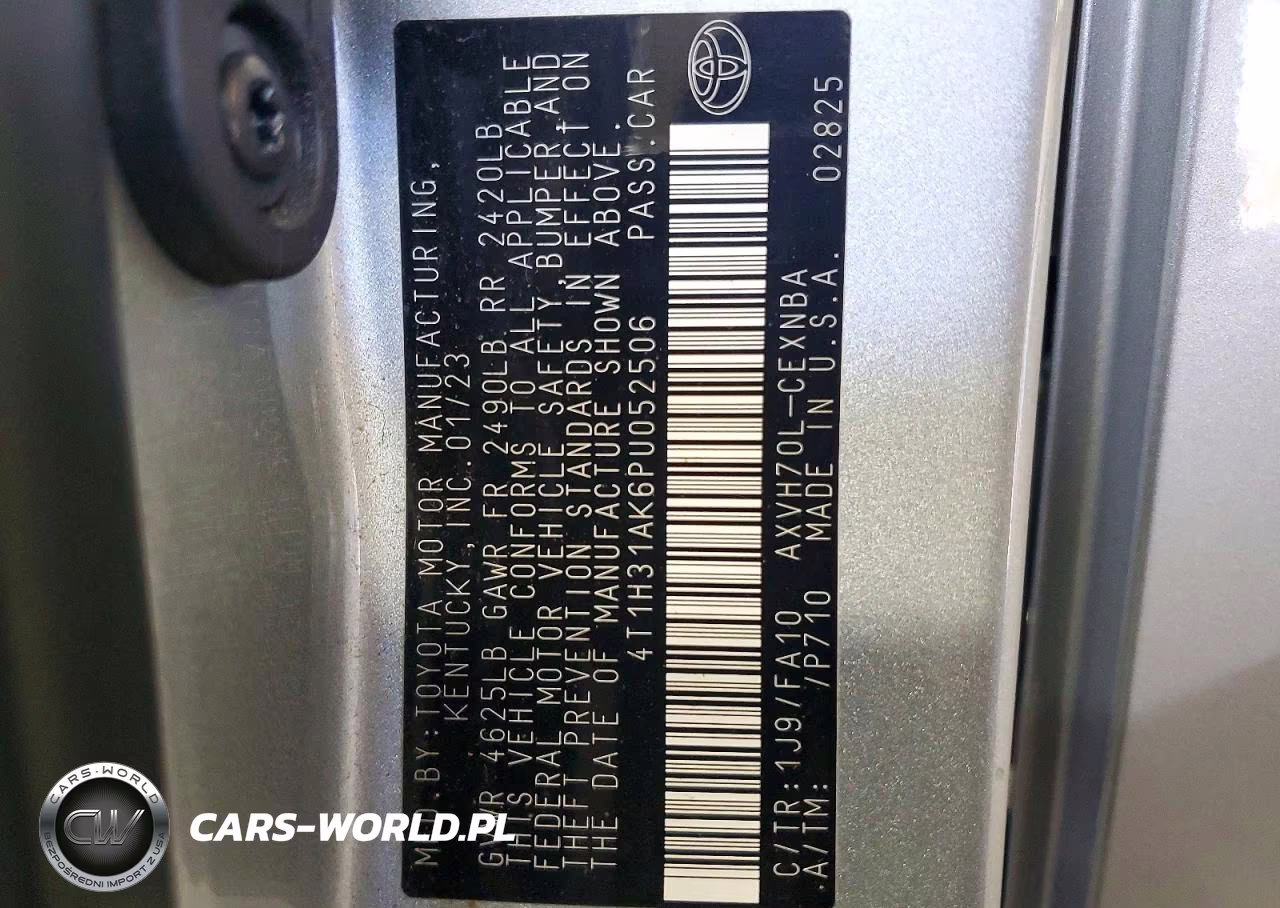 2023 Toyota Camry Le VIN:4T1H31AK6PU052506 - 12