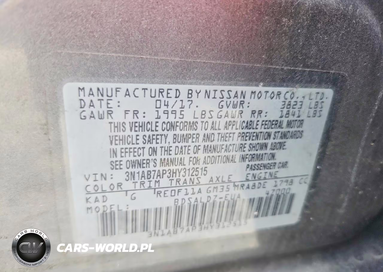 2017 Nissan Sentra Sv VIN:3N1AB7AP3HY312515 - 12