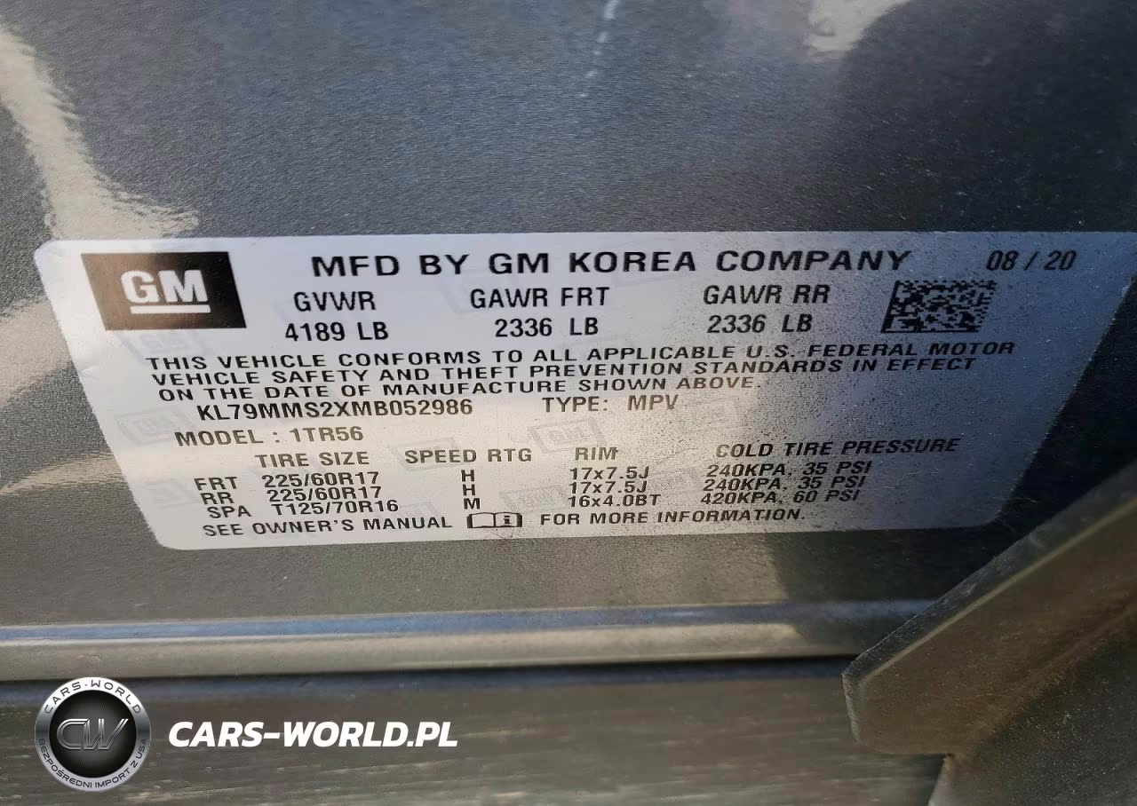 2021 Chevrolet Trailblazer Ls VIN:KL79MMS2XMB052986 - 13