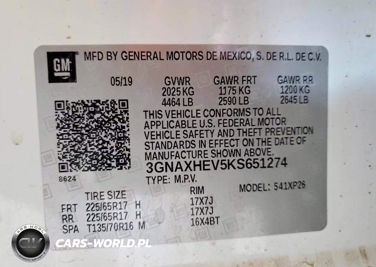 2019 Chevrolet Equinox Ls VIN:3GNAXHEV5KS651274 - 12