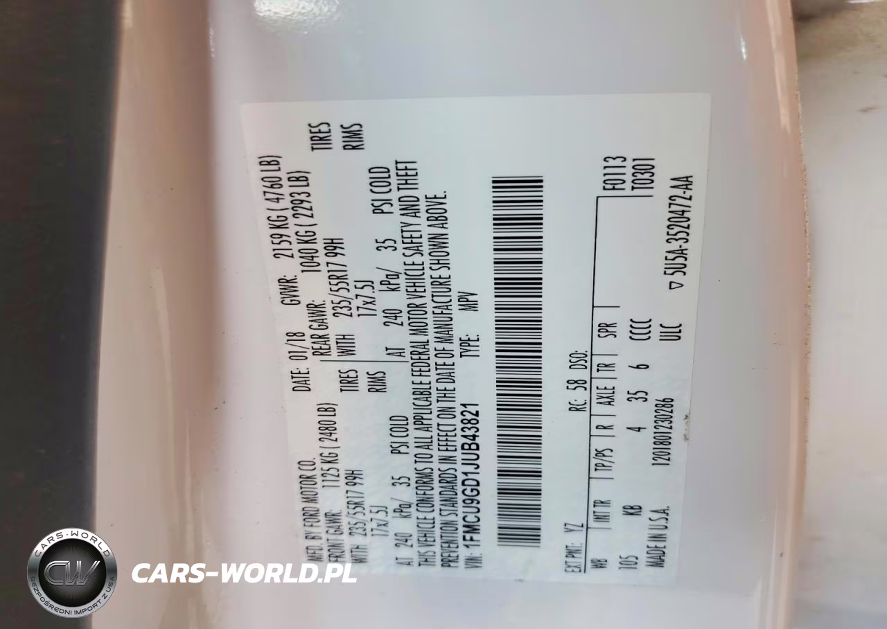 2018 Ford Escape Se VIN:1FMCU9GD1JUB43821 - 13