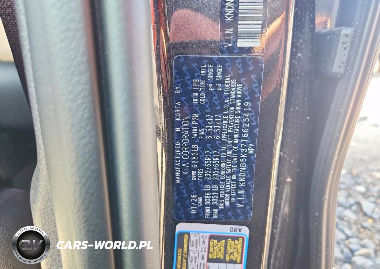 2026 Kia Carnival Lxs VIN:KNDNB5K37T6625419 - 13
