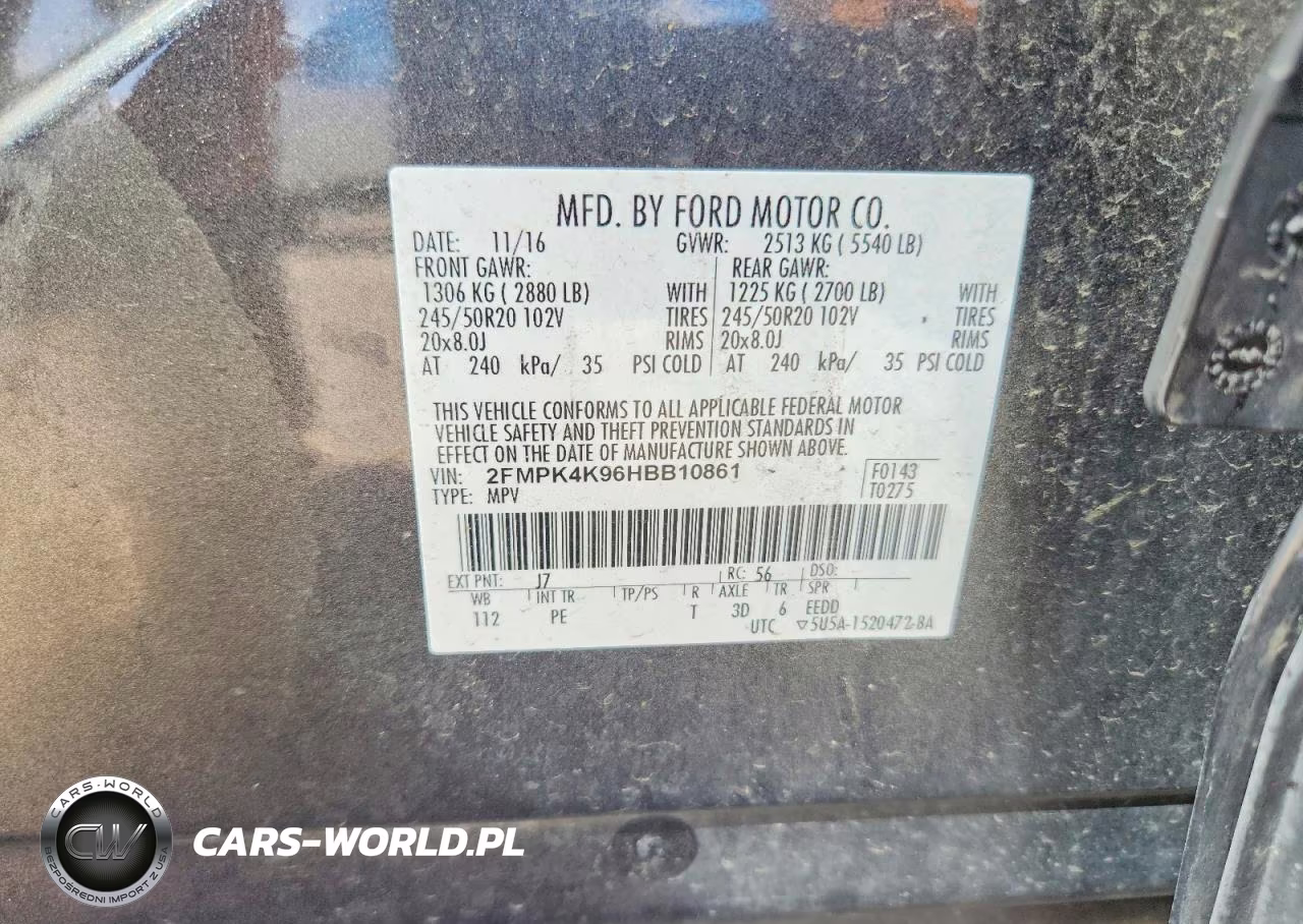 2017 Ford Edge Titanium VIN:2FMPK4K96HBB10861 - 13