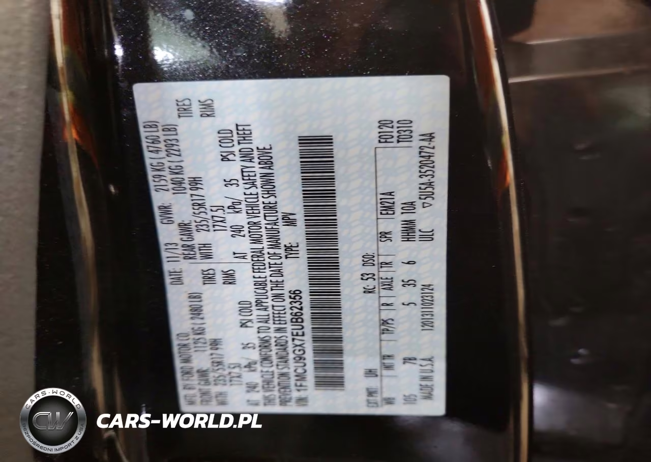 2014 Ford Escape Se VIN:1FMCU9GX7EUB62356 - 13