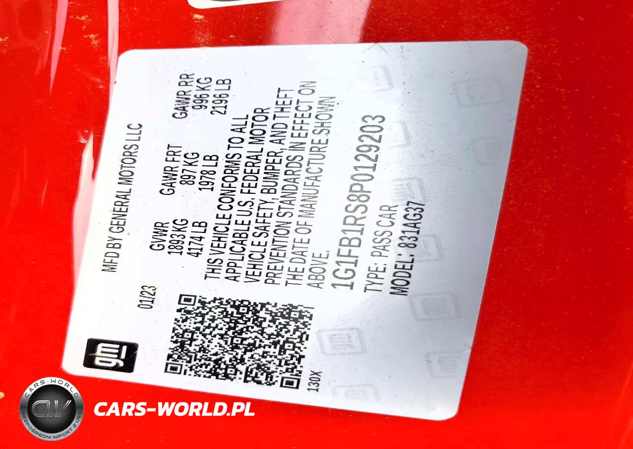 2023 Chevrolet Camaro Ls VIN:1G1FB1RS8P0129203 - 13